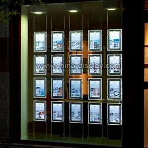 A3 A4 Transparency led display exclusive design acrylic sign frames commercial Real Estate Project