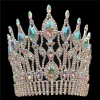 AB stones Pageant Crown Rhinestone Beauty Crystal Tiara Scepter set