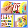 Abacus Bead Maze Wooden Educational Toys 3 in 1-Wooden Beads Abacus Teaching Clocks Preschool Learning Toys for Kids Boys Girls