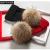 Import Adult kids warm winter pom poms hat custom knitted pom beanie hat with top fur ball from China