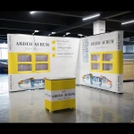 advertising show pop up displaying equipment