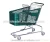 Import All new material 180L supermarket plastic shopping trolley basket from China