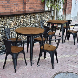 All Weather Proof Coffee Shop Outdoor Furniture Table Chairs Set