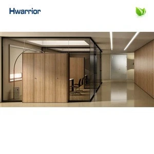 aluminium frame soundproof office partition glass wall
