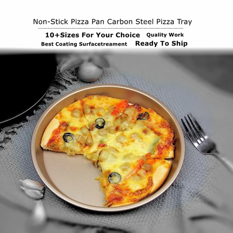 Aluminum Alloy Pizza Microwave Safe Carbon Steel Sheet Dishes & Pans Bakeware Cake Tools Non- Stick Baking Pan
