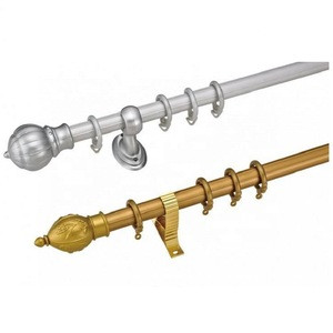 Aluminum alloy window curtain rod with all its accessories made through oxidation technology