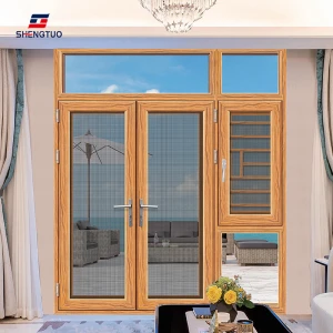 Aluminum frame door and windows screen integration curved window residential picture window crank windows