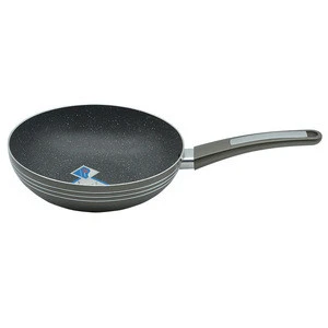 Aluminum inlay non-stick cooking pot / no cover wok