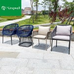 Aluminum Seat Board Rope Outdoor Waterproof Leisure Dining Chairs