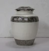 ALUMINUM WHOLESALE  CREMATION URN WHITE MOP  FINISH Funeral supplies