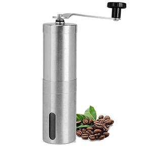 Amazon Hot Sale manual burr coffee grinder mill in 304 Stainless Steel