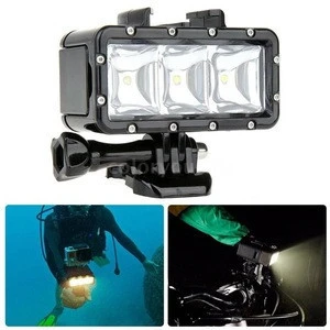 Amazon Product 30M Waterproof Underwater Dimmable 3LED Fill Light Video Lamp for Sport DV Action Camera Portable HOT