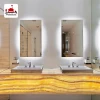 American style modern bath vanity backlight mirrors 600x800mm dimmable led backlit vanity wall mounted bath mirror
