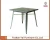 Import Antique industrial wood top square side center dinning table from China