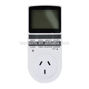 AU Smart Socket Plug in Digital Timer 15A/1800W 7 Day Programmable, 3 Prong Outlet,