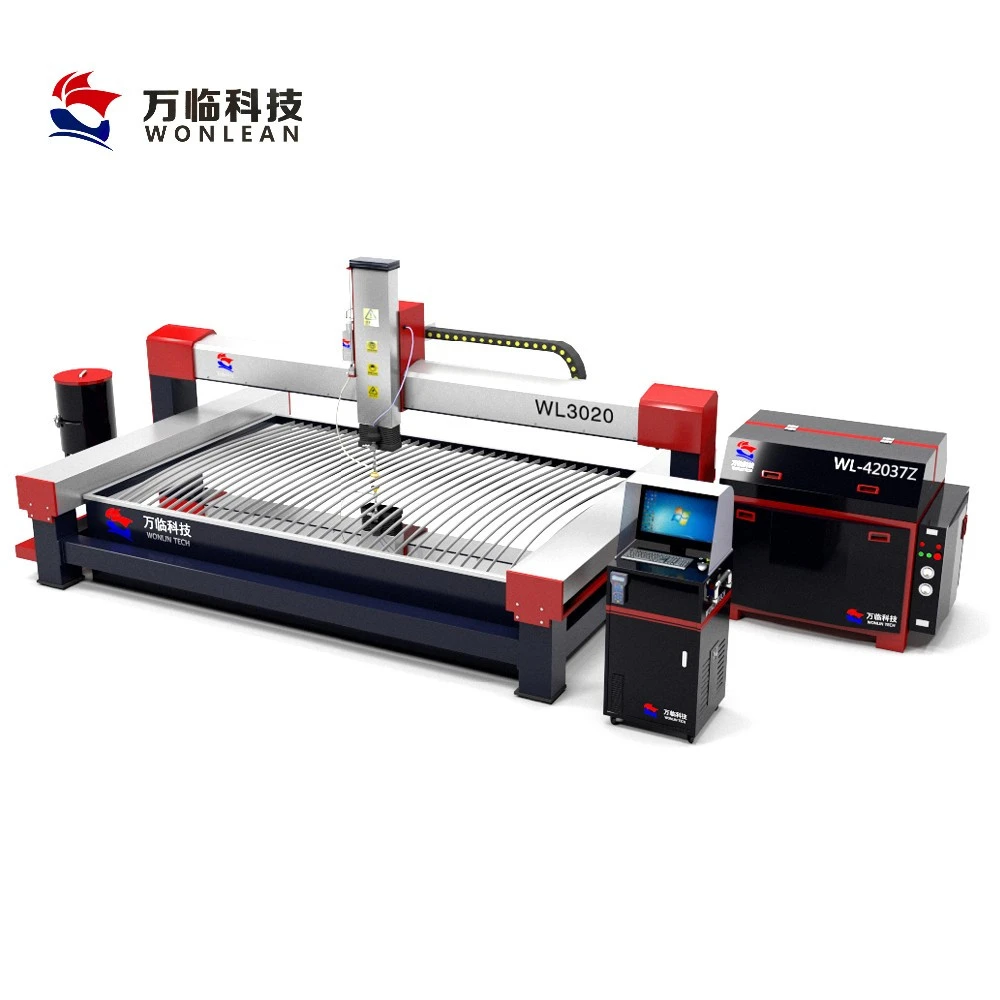 automatic loading glass pattern cutting machine cnc abrasive high pressure water jet cutting machine