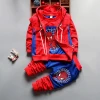 Autumn Boys Clothing Sets Kids Coat jacket+T Shirt+Pants 3 Pcs Children Sport Suits Baby Boys Spider Man Clothes Set