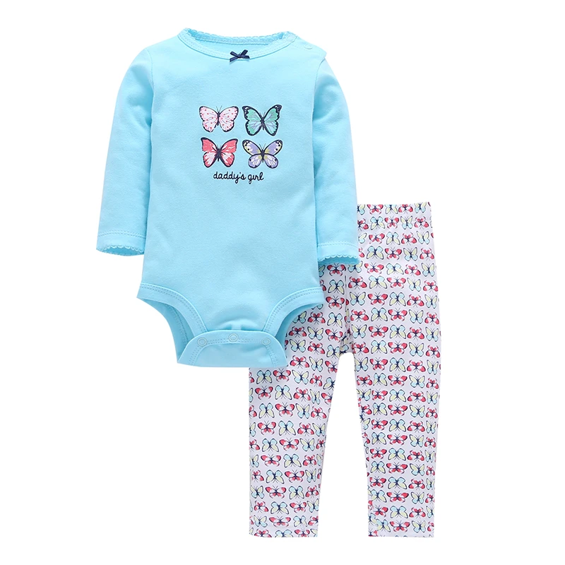 Baby 2 pieces sets baby Pure Cotton Underwear Infant T-shirt and pants on sale baby clothes set