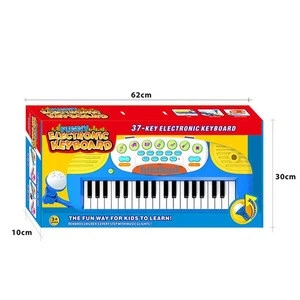 Baby electric musical instrument keyboard toy electronic organ with microphone and MP3 wire