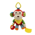 Baby Kids Rattle Toys Cartoon Animal Plush Keychain Hand Bell Baby Stroller Crib Hanging Rattles Infant Baby Toys Gifts