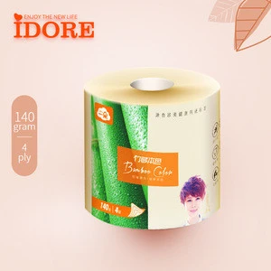 Bamboo natural color paper roll toilet paper roll toilet paper tissue