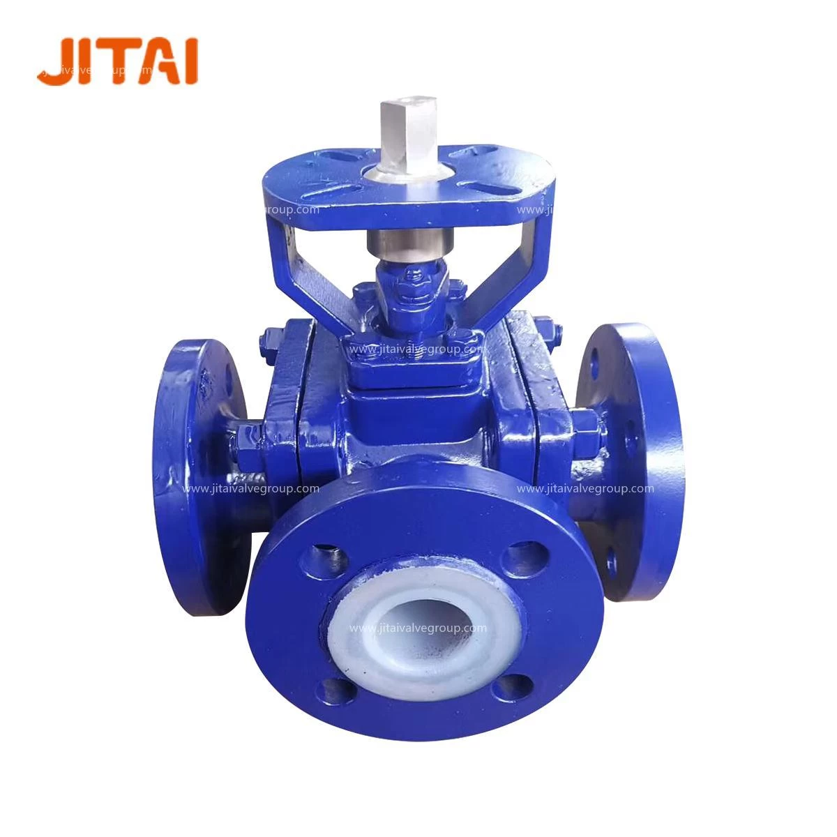 Buy Bare Shaft Pfa Lined 3 Way Ball Valves From Ce Supplier from JITAI