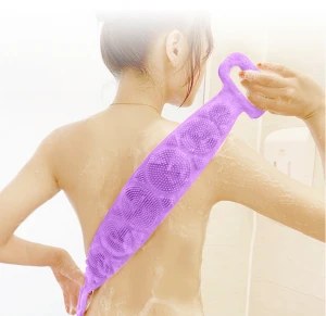 Bath Shower Silicone Body Brush,Bath Belt Exfoliating Body Brush Belt Wash,Washing Towel Scrub Sponges