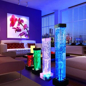 beautiful mini square water bubble tube changing colours lights modern bedroom sets