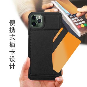 Best magnetic card tpu phone holster phone case flip card holster phone case for iphone 11pro max xs
