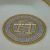 Import Best selling oval ceramic ashtray with golden edge with two golden rest with customized logo for sale from China