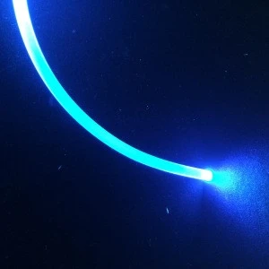 Big diameter side light optic fiber for pool light