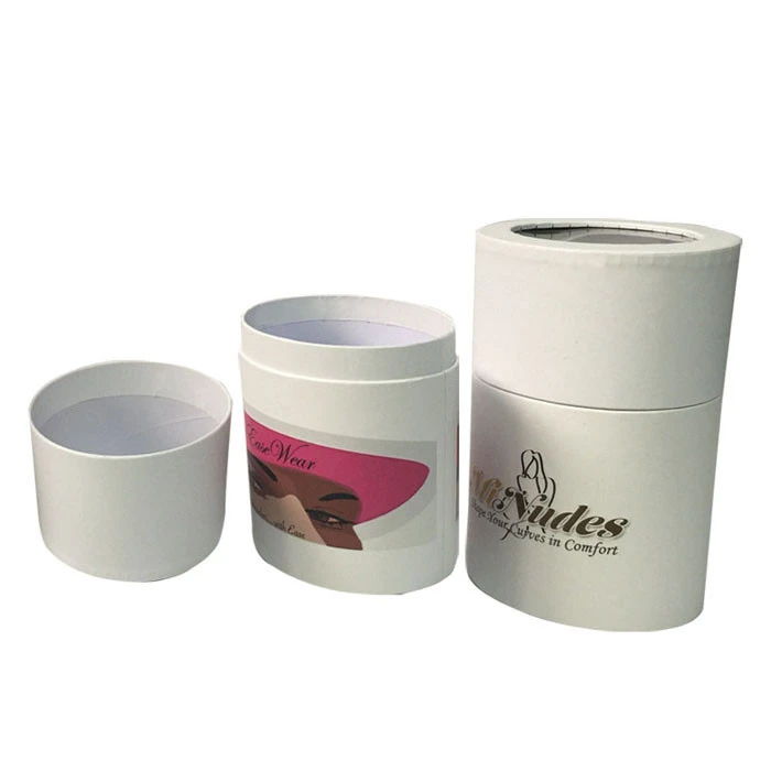 Biodegradable recycled kraft paper cylinder candle packaging boxes