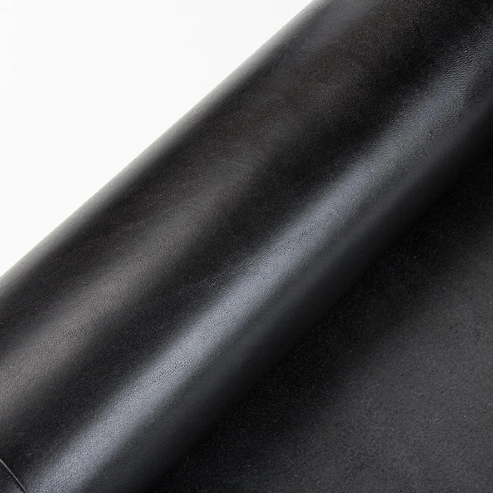 BLACK FULL GRAIN SMOOTH DRUM DYED COWHIDE LEATHER Super Quality standard by TAIDOC International