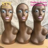black mannequin head with shoulders female mannequin head for wigs display mannequin head for wig Green eye shadow