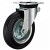 Import Black Rubber Dustbin Garbage bin waste container caster from China