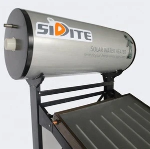 Black Water Heater Pressurized Flat Plate Solar Water Heater Black Chrome Coating Solar Water Heater Parts     150L