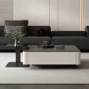 Black Wood Coffee Table for Living Room Elegant Wooden Furniture for Home Decor