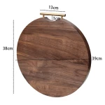 Black Wooden Boards Walnut Chop Block Kitchen Cutting Board In Rectangle, Cutting Boards For Kitchen