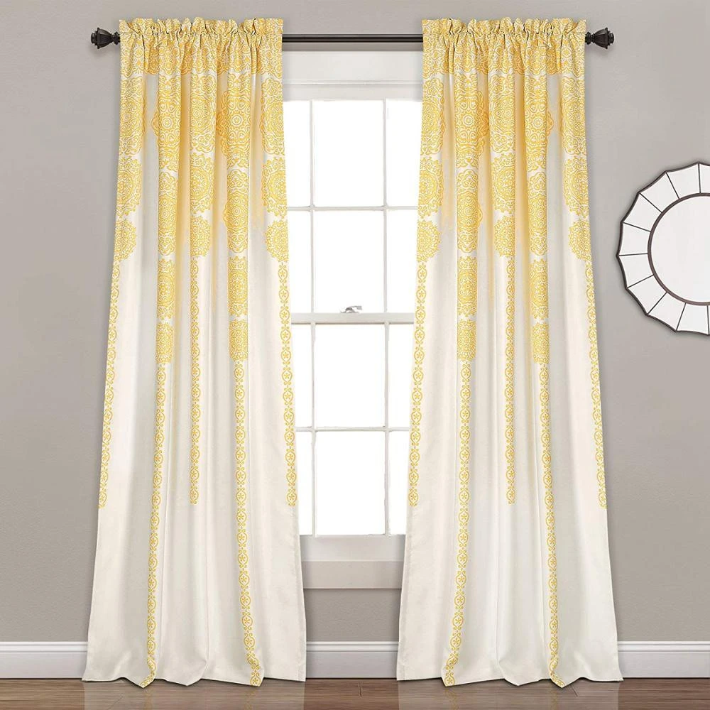 Blackout print curtain for the living room luxury curtains european elegant