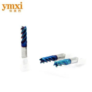 Blue Nano Coating 4 Flutes Endmill /Solid Carbide Milling Cutter Tools