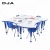 Import Bowknot Toddler Flexible HPL Laminate MDF Classroom student school desk activity table used nursery school furniture from China
