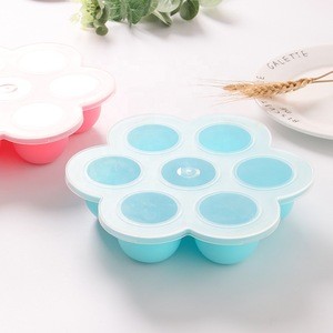 BPA Perfect Food supplement Storage Box Container for Homemade Baby Food Vegetable Fruit Purees Silicone Baby Food Freezer Tray