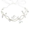 Bridal Wedding Hair Accessories White Pearl Rhinestones Band Bridesmaid Tiara Headband