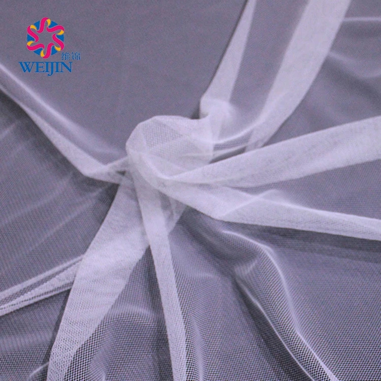Buy Bulk Knit White High Quality Polyester Voile Fabrics For Dress Lining Mosquito  Net from Fujian Weijin Imp & Exp Co., Ltd., China