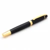 Business Gift High end Classic Black Metal Roller Ball Pen with Silm Gel Rolling Ball Refill Waterproof ink Fine Tip