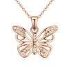 Butterfly Necklace Butterfly jewelry Autumn accessories popular hip enamel crystal butterfly pendant long necklace chain women