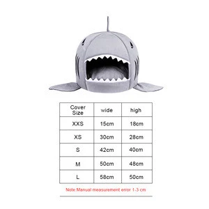 Cat Bed Soft Pet Cushion House Shark For Large Dogs Tent High Quality Cotton Small Dog Sleeping Bag Travel Products Gear