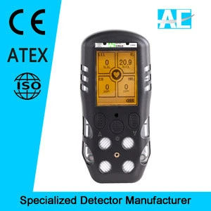 CE ATEX approved CO H2S O2 CH4 portable 4 Gas Meter