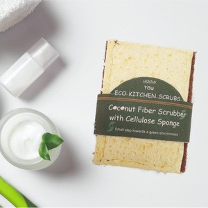 Cellulose Kitchen Cleaning Sponge with Scratch	Scouring pad