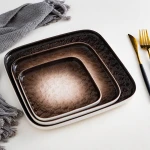 Ceramic Serving Plates Hot Sale Ceramic Square Plates Sushi Dessert Plate Ceramic